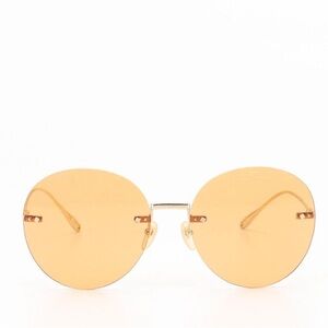 Gucci GG1149S Round Polarized Sunglasses with "GG & Gucci Tiger" Charms and Case